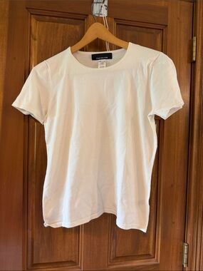 Karen Scott White Crewneck Short Sleeve Tee